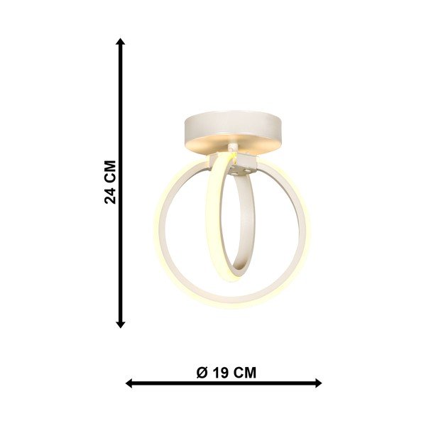 Biele kovové LED stropné svietidlo Sezen – Squid Lighting-image-3
