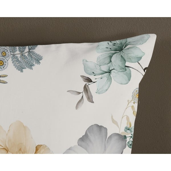 Zelené/krémové bavlnené obliečky na jednolôžko/predĺžené 140x220 cm Celina – Good Morning-image-3