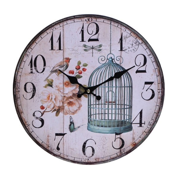Nástenné hodiny Vintage Cage, 33,8 cm