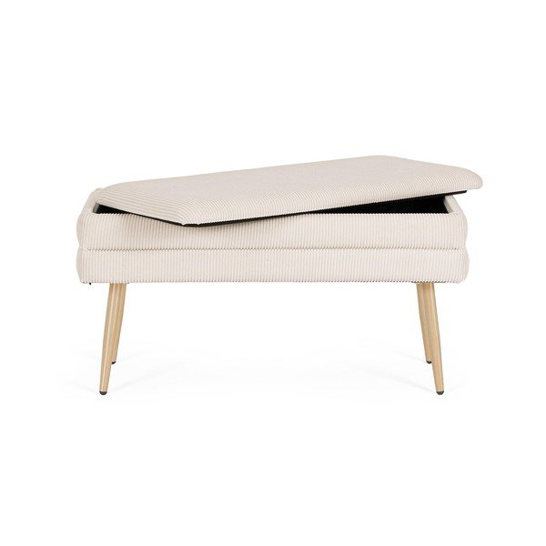 Biela polstrovaná lavica Olga – Bizzotto-image-3