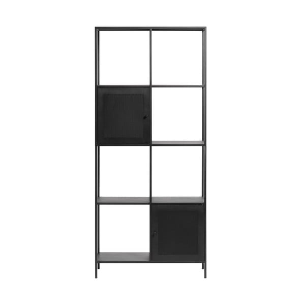 Čierna kovová knižnica 80x180 cm Malibu - Unique Furniture