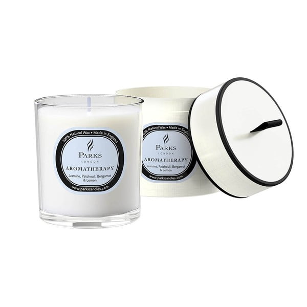 Sviečka s vôňou jazmínu, pačuli a citróna Parks Candles London Aromatherapy, 50 hodín horenia-image-1