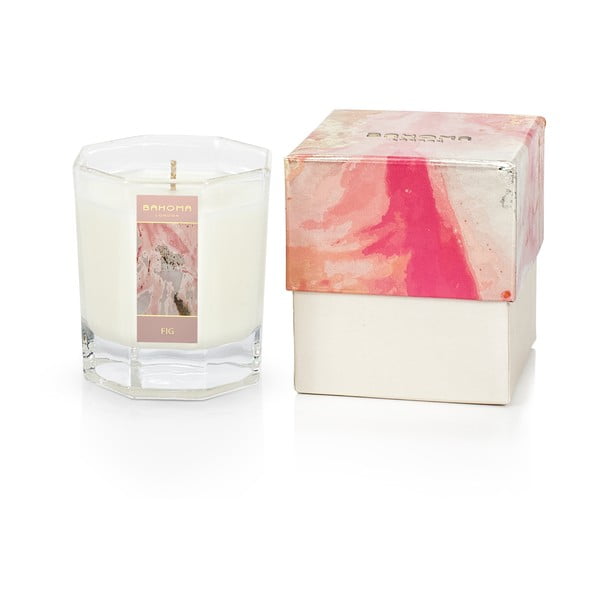 Vonná sviečka v škatuľke s vôňou cyklamenu a jazmínu Bahoma London Octagonal Candle in Rigid Box