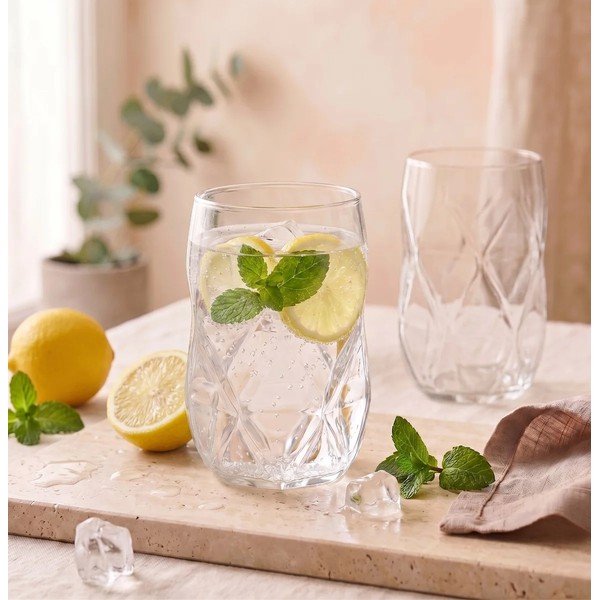 Poháre v súprave z borosilikátového skla 6 ks 400 ml Geo – Vialli Design-image-3