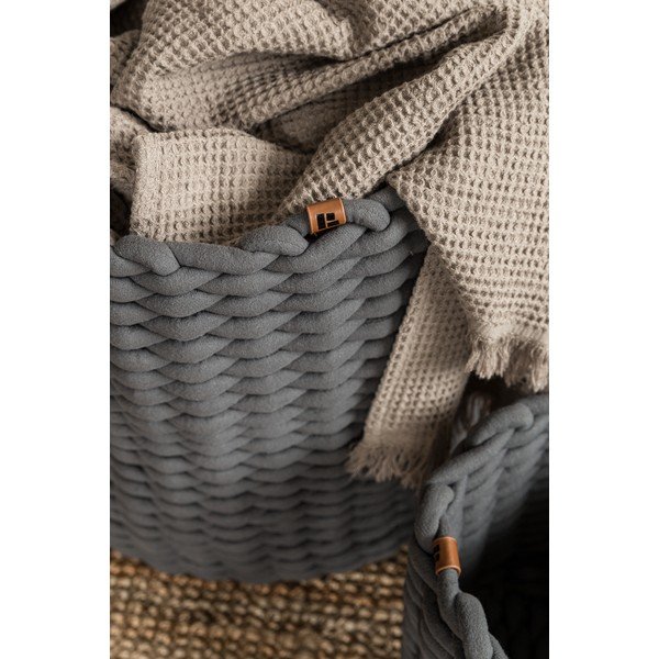 Látkový košík ø 40x40 cm Peach Skin Round XL – Bigso-image-2