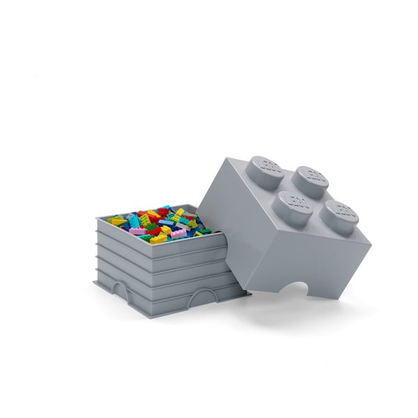 Sivý úložný box štvorec LEGO®-image-1