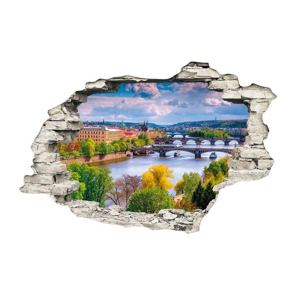 3D samolepka na stenu Ambiance Praha Jar, 90 × 60 cm-image-2