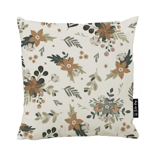 Obliečka na vankúš s vianočným motívom 45x45 cm Festive Flowers – Butter Kings