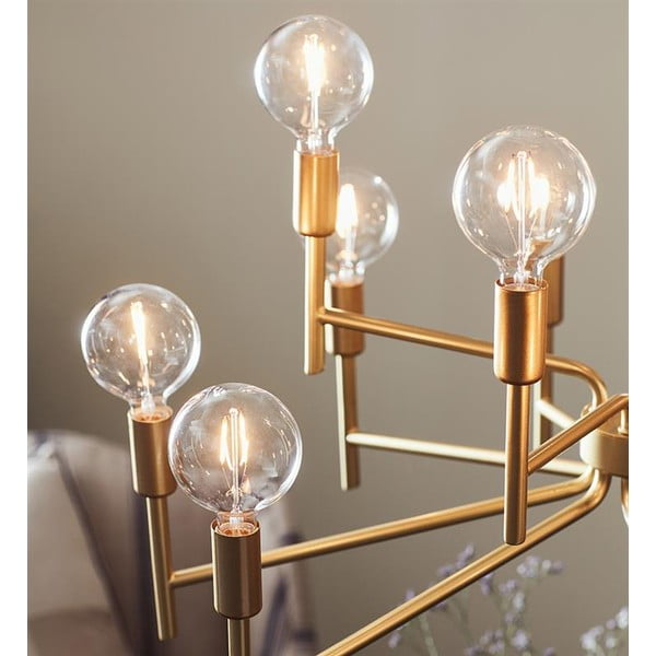 Dvanásťramenné závesné svietidlo v zlatej farbe Markslöjd Regent-image-2