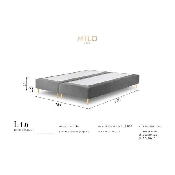 Béžová zamatová dvojlôžková posteľ Milo Casa Lia, 160 x 200 cm-image-4