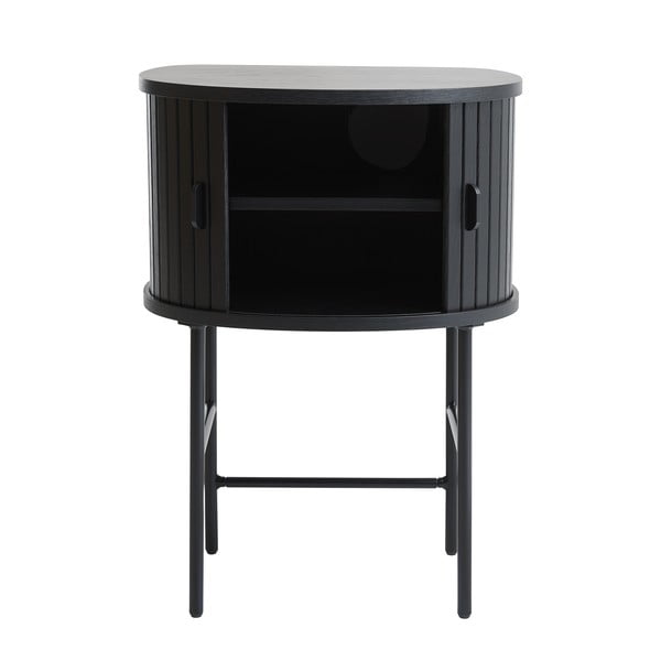 Čierny nočný stolík Nola – Unique Furniture-image-1