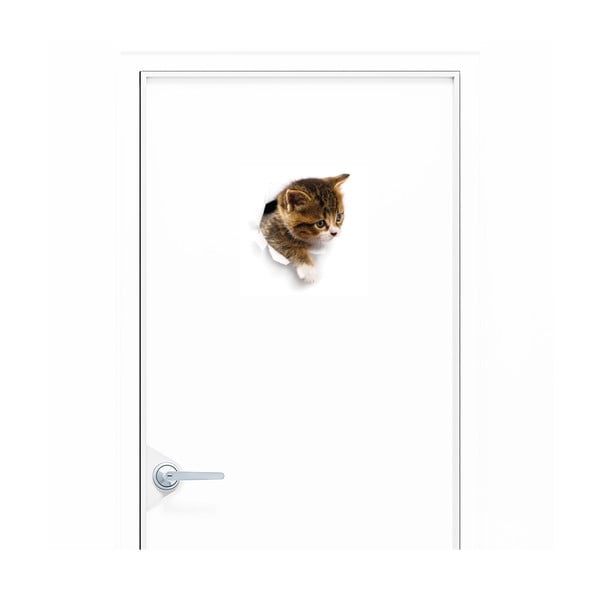 Nástenná samolepka Ambiance Hiding Cat-image-1