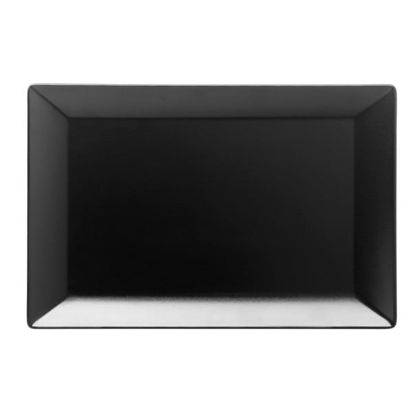 Sada 4 matných čiernych tanierov Manhattan City Matt, 30 × 20 cm