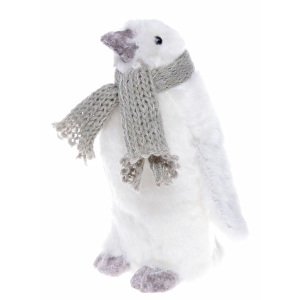 Biela dekorácia Ewax Pinguino, výška 15 cm