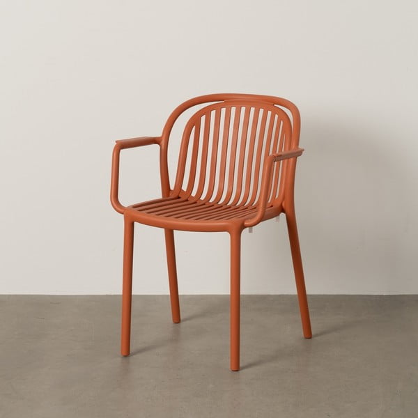 V terakotovej farbe plastová jedálenská stolička Alia – Ixia-image-1