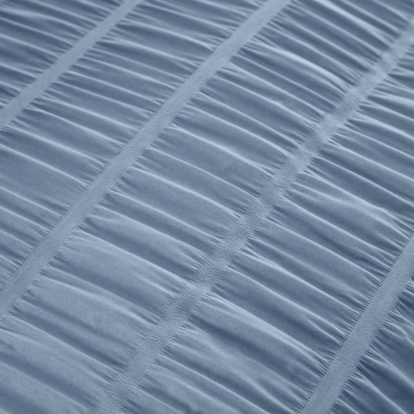 Modré krepové obliečky na dvojlôžko 200x200 cm Seersucker – Catherine Lansfield-image-4