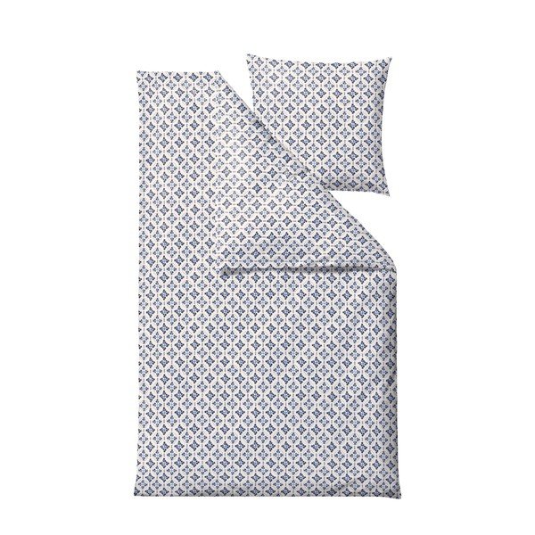 Bielo-modré bavlnené obliečky na jednolôžko 140x200 cm Heirloom – Södahl-image-2