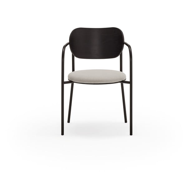 Čierno-sivá jedálenská stolička v dekore jaseňa Eclipse - Teulat-image-3