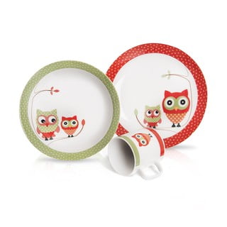 3-dielna detská porcelánová jedálenská súprava Orion Owl