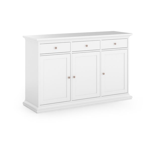 Biela nízka komoda 144x92 cm Paris – Tvilum-image-4