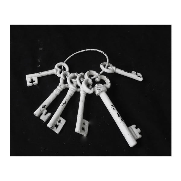 Sada 6 dekoratívnych keramických kľúčov Interiörhuset Keys Vintage