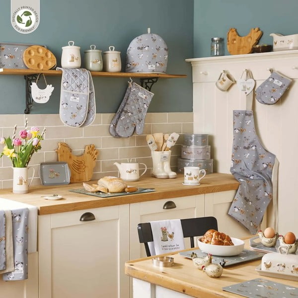 Bavlnená utierka s vykrajovačom v súprave 2 ks 45x65 cm Hen House – Cooksmart ®-image-1