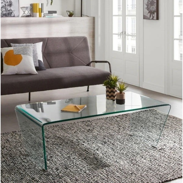 Sklenený konferenčný stolík 60x120 cm Burano – Kave Home-image-1