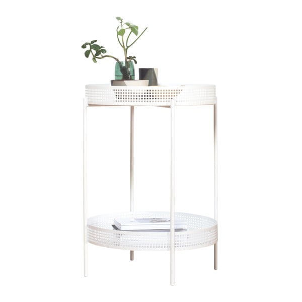 Biely odkladací stolík OK Design Ami