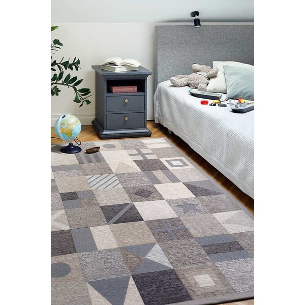 Hnedo-béžový detský koberec 200x140 cm Laeva - Narma-image-2