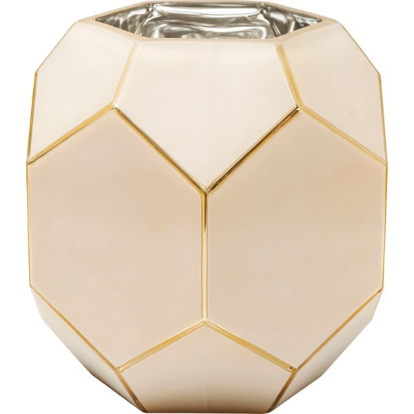 Svetloružová sklenená váza Kare Design, výška 22 cm