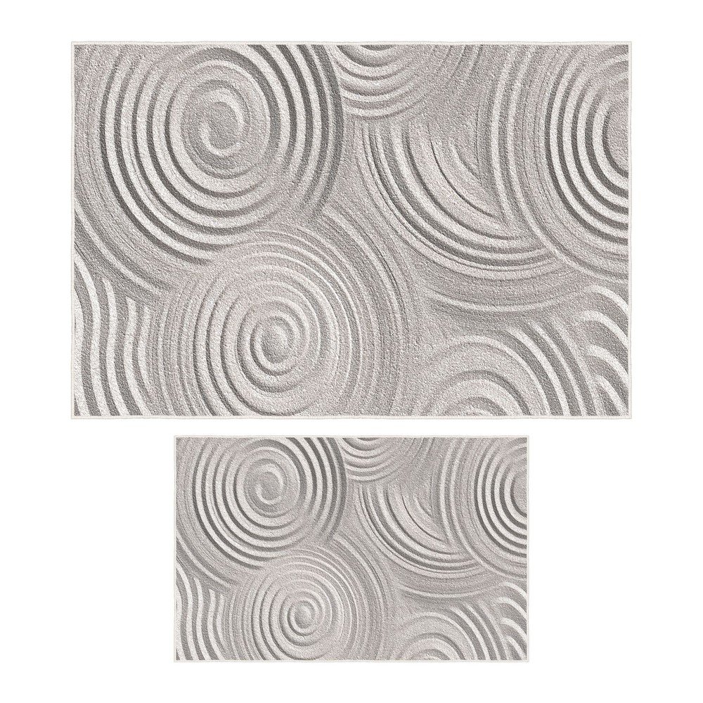 Svetlosivé kúpeľňové predložky v súprave 2 ks 60x100 cm – Foutastic