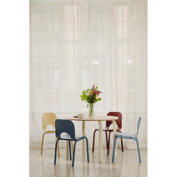 Okrúhly jedálenský stôl s doskou v dubovom dekore ø 100 cm Meko – noo.ma-image-1