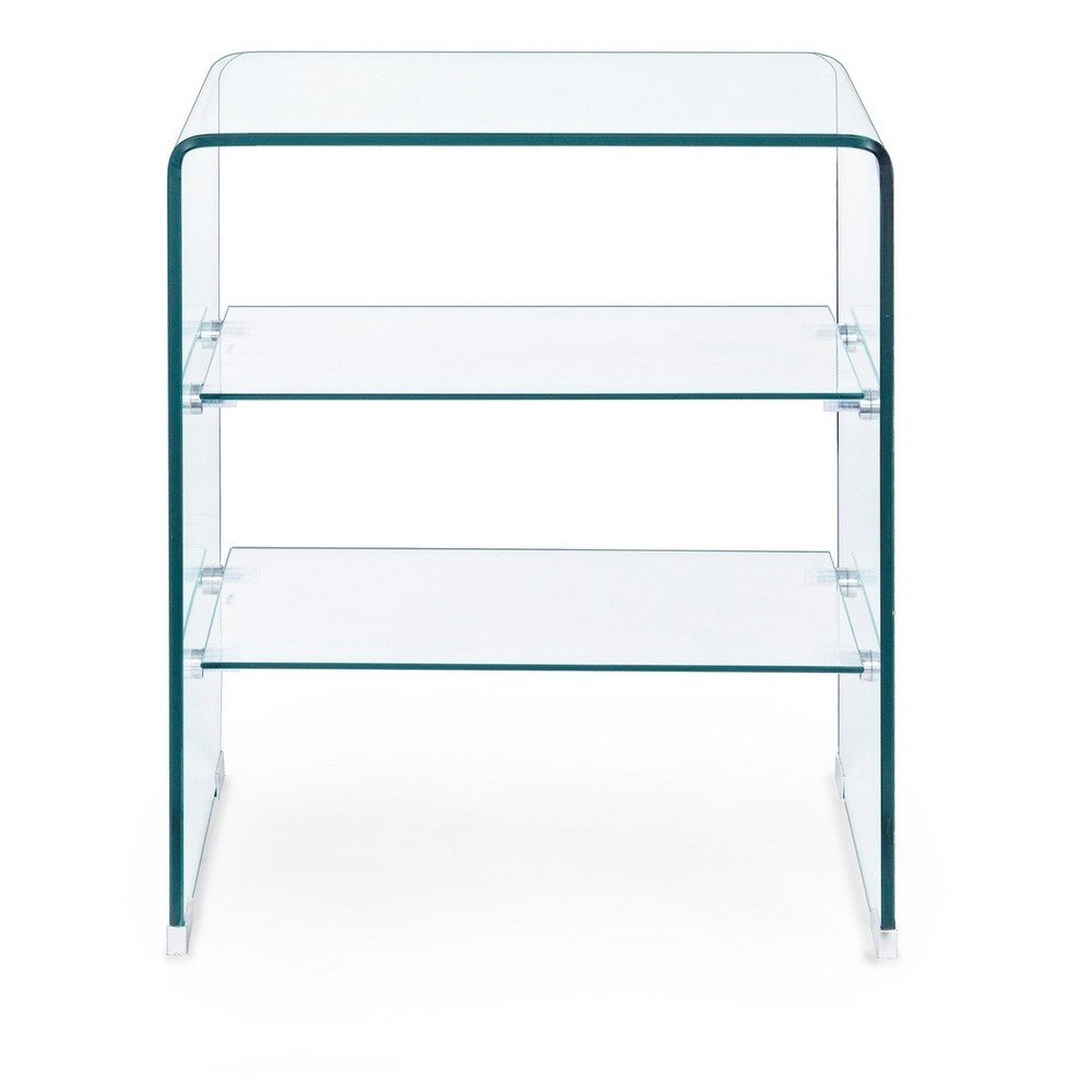 E-shop Sklenený odkladací stolík 40x50 cm Iride – Bizzotto