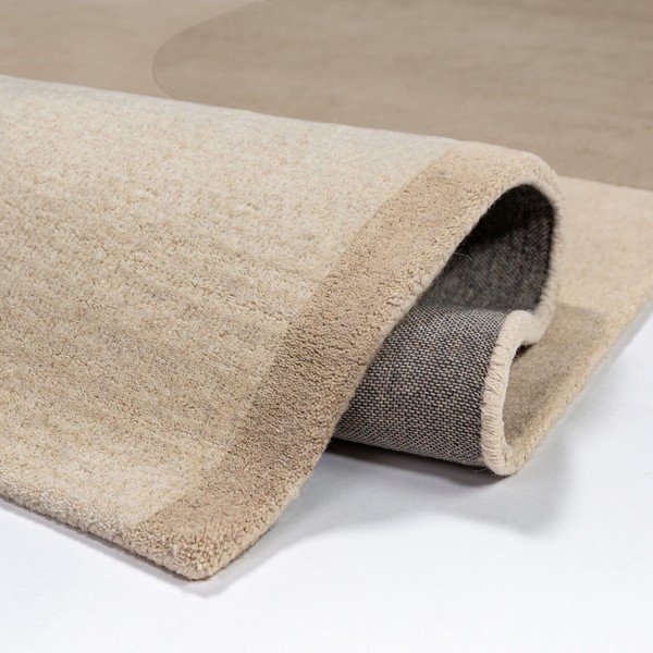 Ručne tkaný vlnený koberec v prírodnej farbe 200x290 cm Lozenge – Flair Rugs-image-2