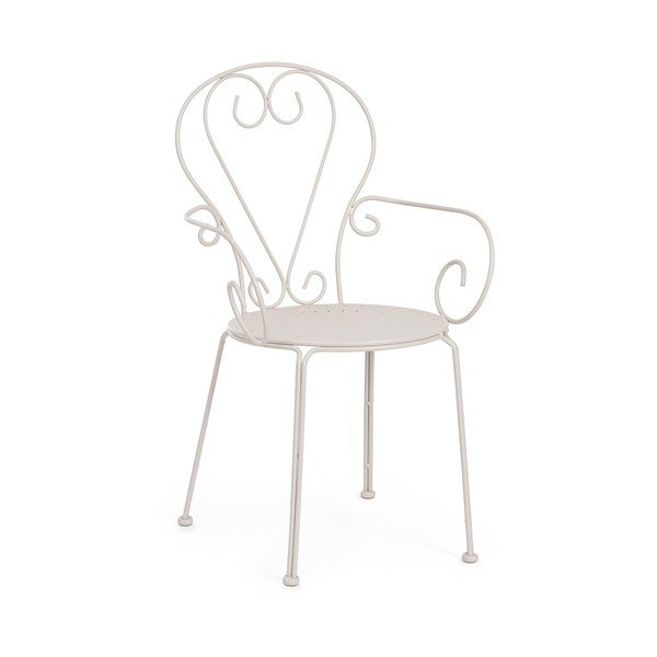 Béžová kovová záhradná stolička Etienne – Bizzotto