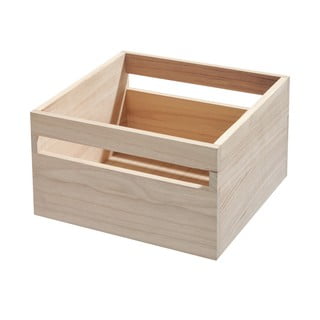 Úložný box z dreva paulownia iDesign Eco Wood, 25,4 x 25,4 cm