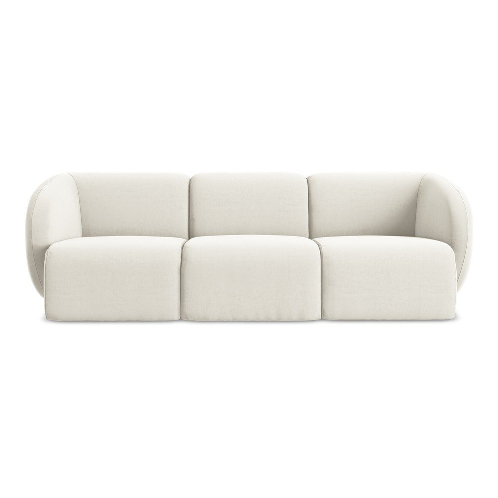 Béžová zamatová pohovka 244 cm Lani – Makamii