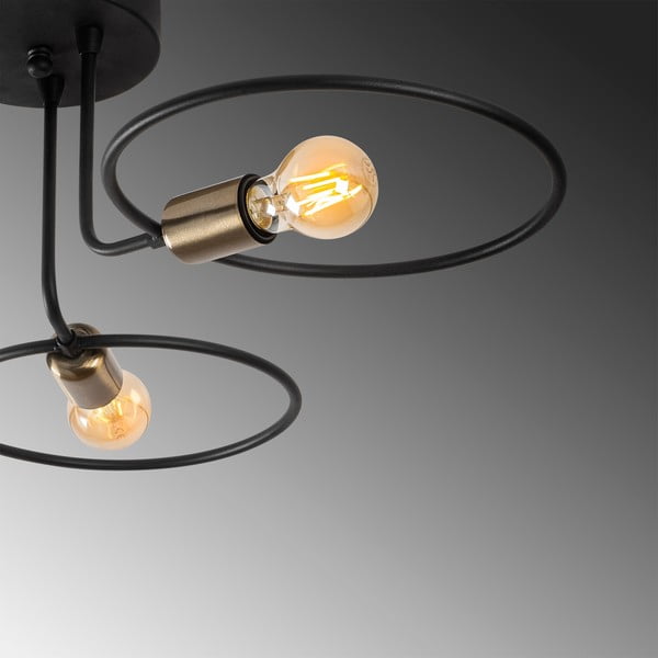 Čierne stropné svietidlo Circle – Opviq lights-image-4