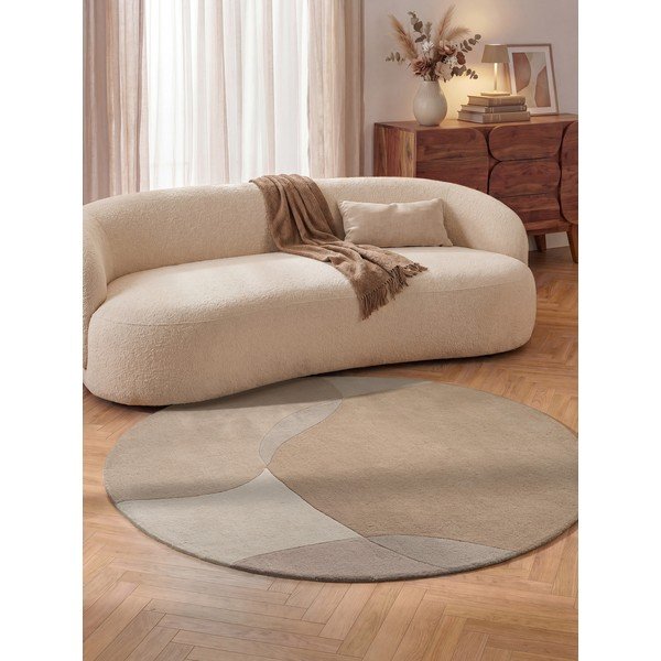 Béžový vlnený okrúhly koberec ø 200 cm Ovia – Villeroy&Boch-image-1