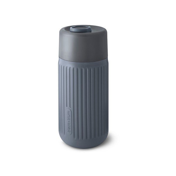 Tmavosivý sklenený cestovný hrnček 340 ml – Black + Blum