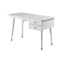 Biely detský pracovný stôl z borovicového dreva Vipack Billy