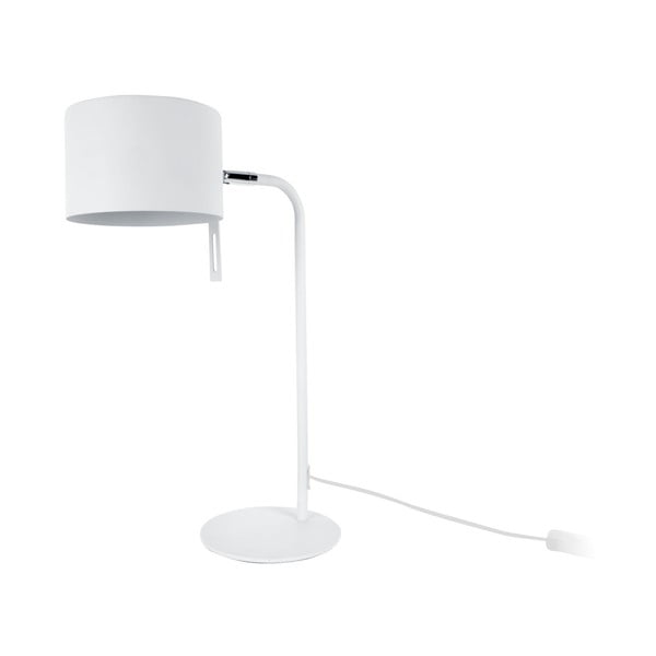 Biela stolová lampa Leitmotiv Shell, výška 45 cm