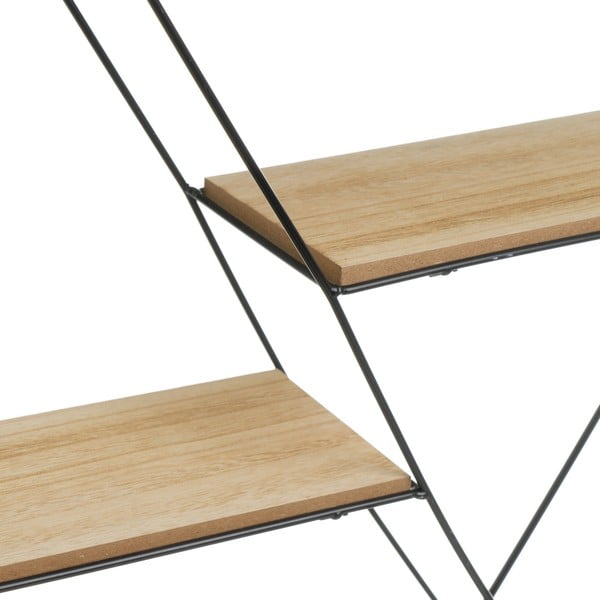 Poschodová polica v čierno-prírodnej farbe 50 cm – Casa Selección-image-1