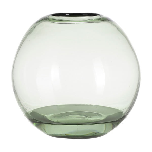 Zelená sklenená váza A Simple Mess Hedge, výška 18 cm