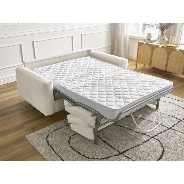 Béžová pohovka na každodenné spanie/rozkladacia 220 cm Cocoone – Bobochic Paris-image-1