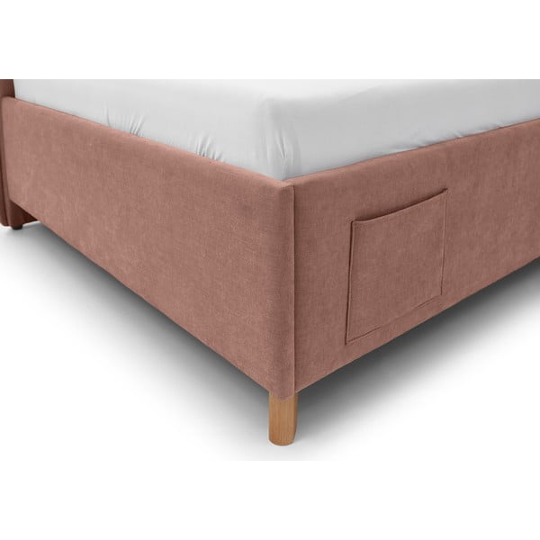 Ružová čalúnená rohová detská posteľ bez roštu 120x200 cm Fun – Meise Möbel-image-4