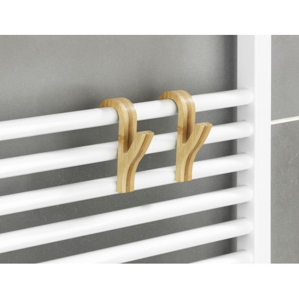 Závesné bambusové háčiky v prírodnej farbe v súprave 2 ks – Wenko-image-1