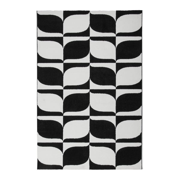 Čierno-biely koberec Obsession My Black & White Kresso, 120 × 170 cm