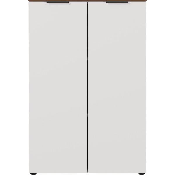 Sivobéžová skrinka v dekore orecha 81x120 cm Ancona - Germania