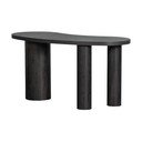 Tmavohnedý konzolový stolík v dekore borovice 70x150 cm Maan – WOOOD